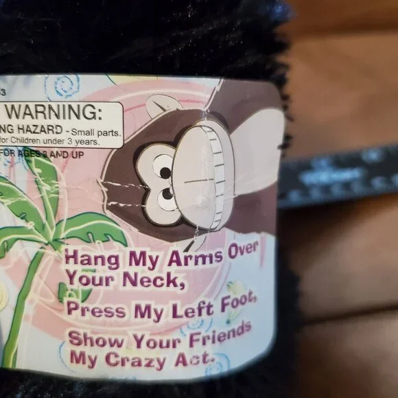 Polyfect Toys Monkey Plush Makes Jungle Sounds 9" NOS Works Great - Picture 4 of 11